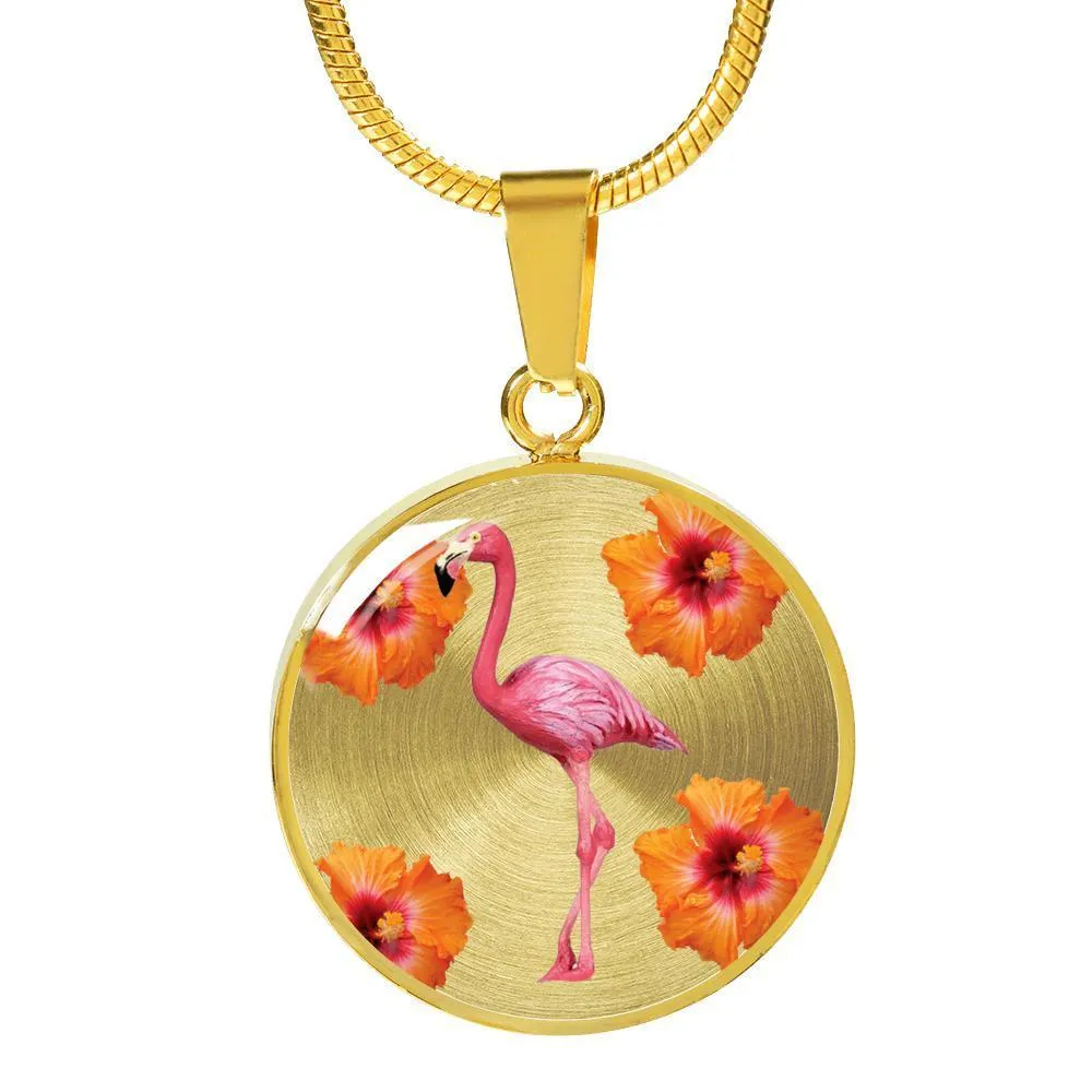 Flamingo And Hibiscus Necklace