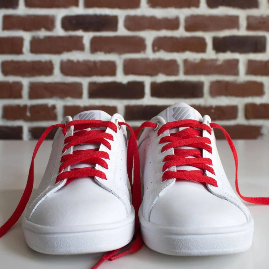 Flat Red Shoelaces