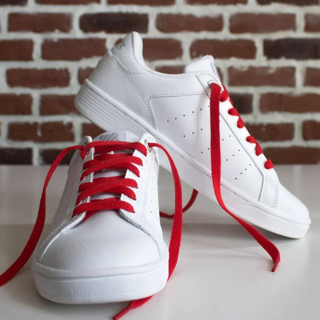 Flat Red Shoelaces