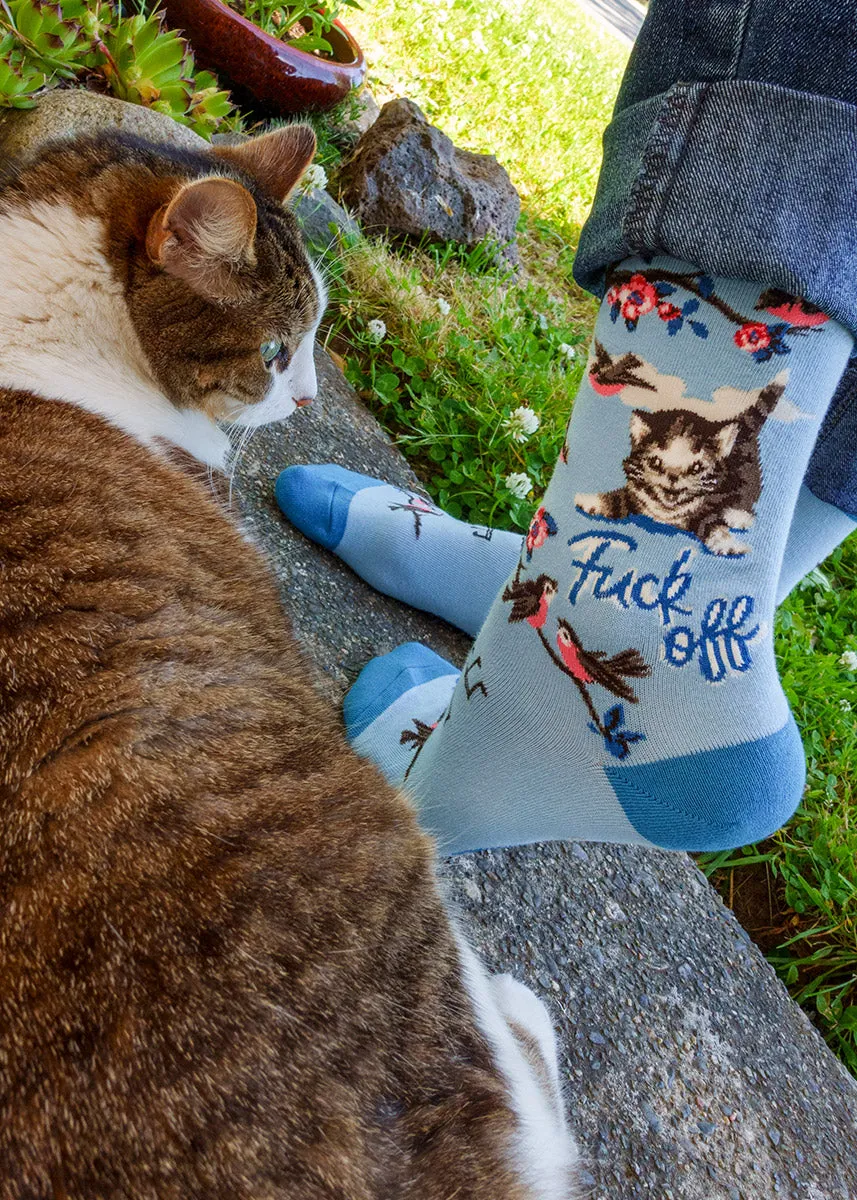 Fuck Off Kitty Cat Women's Socks