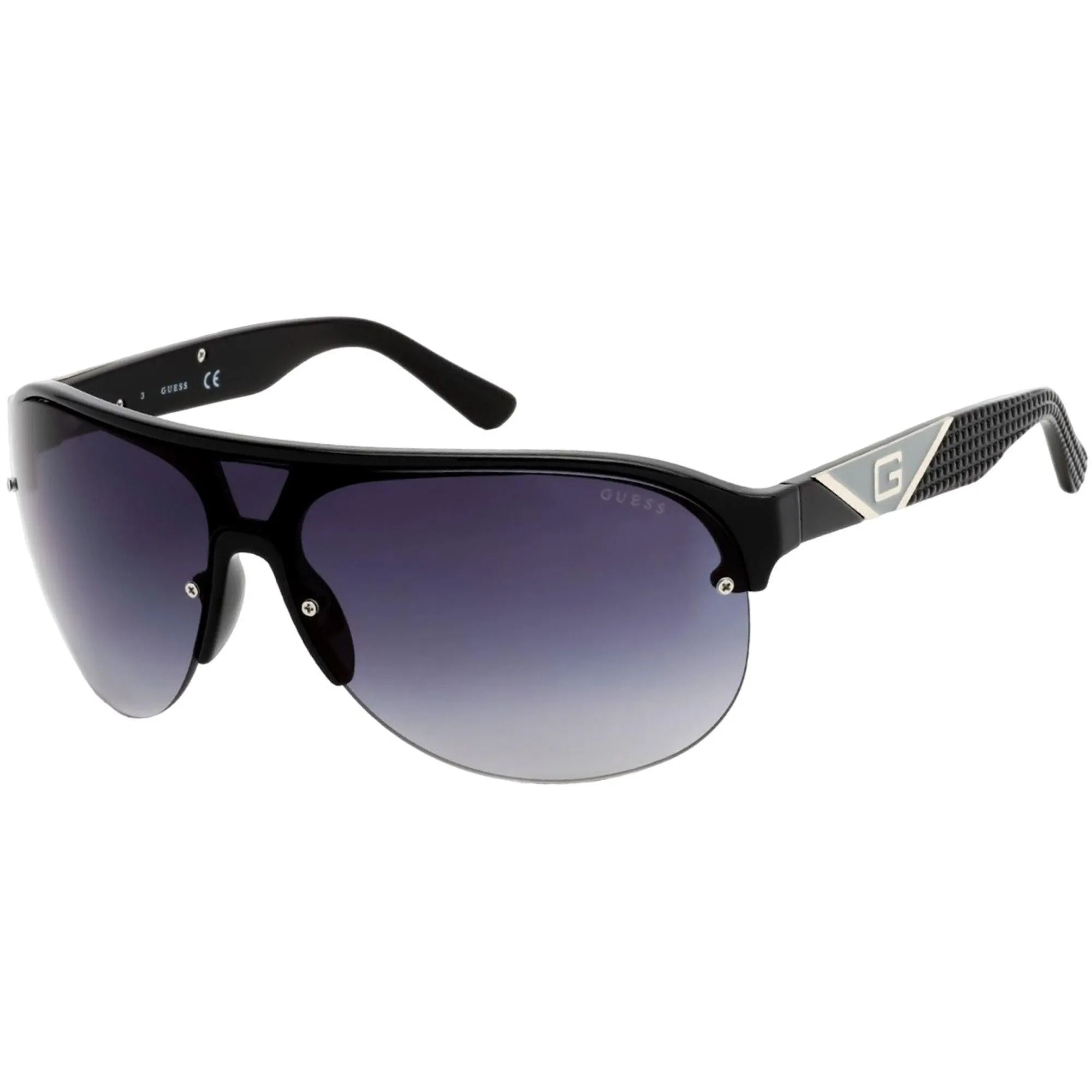 Guess Factory Unisex Sunglasses - Gradient Grey Plastic Lens Black Frame | GF5066 01B