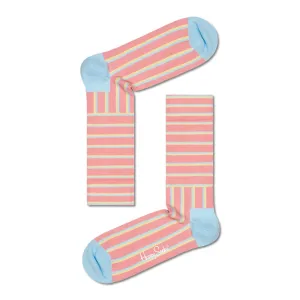 Happy Socks: Blocked Stripe Pink White