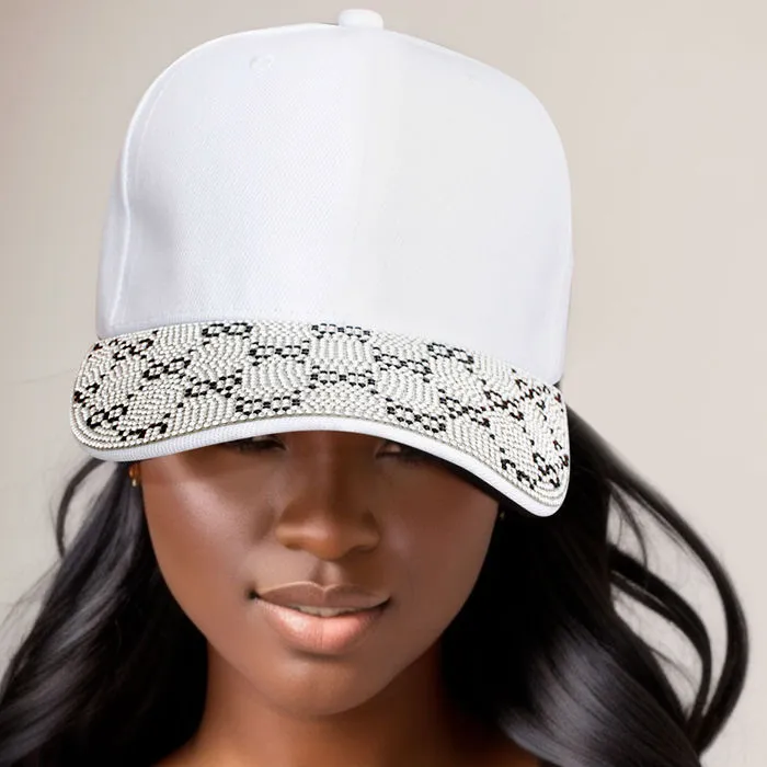 Hat Monogram Bling Baseball Cap for Women