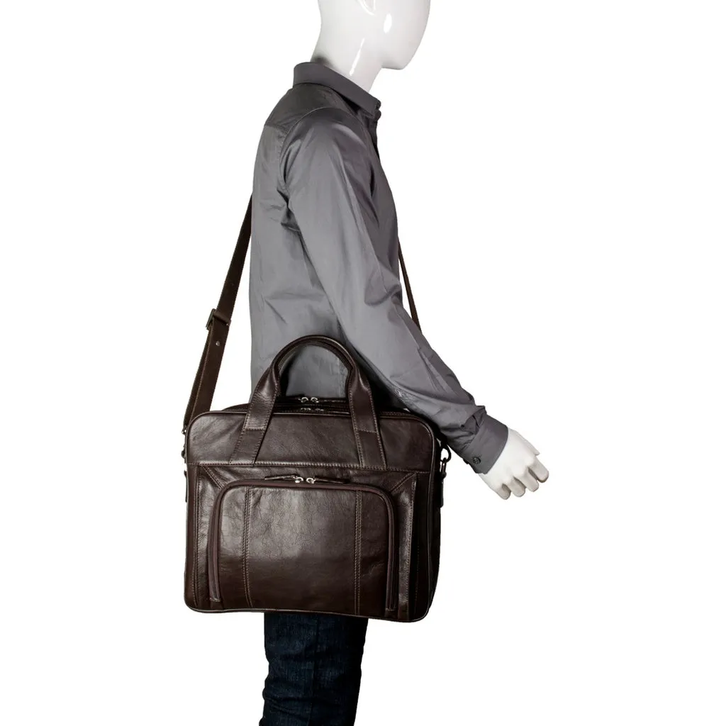 Hidesign Aldous Ziptop 15" Laptop Compatible Leather Work Bag