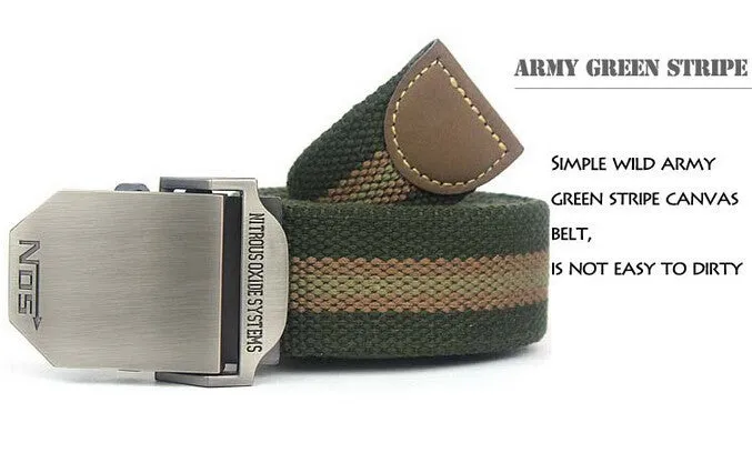 Hot NOS Men Canvas Outdoor Belt Military Equipment Cinturon Western Strap Men's Belts Luxury For Men Tactical Brand Cintos