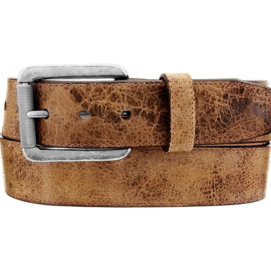 Justin Men's Tailgunner Tan Leather Belt