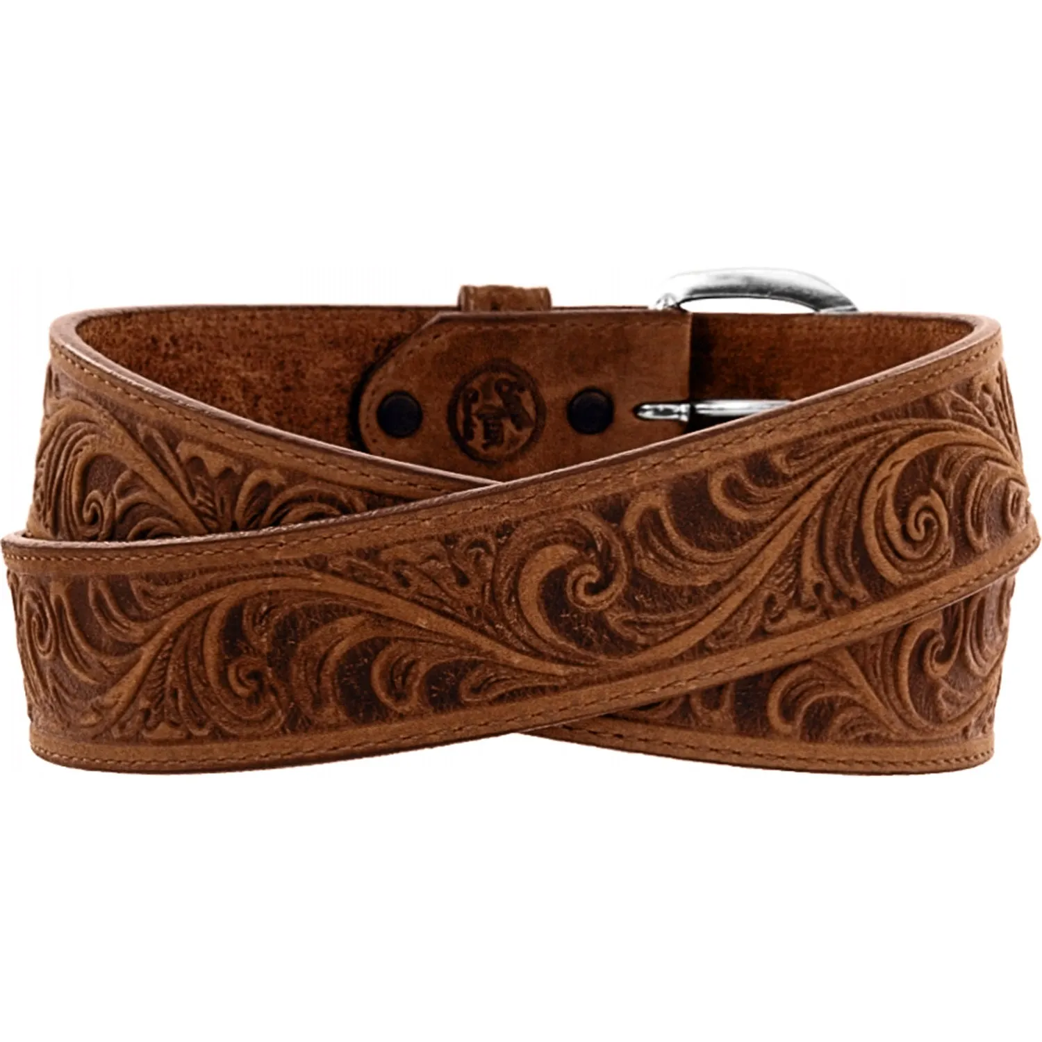 Justin Western Scroll Tooled Belt