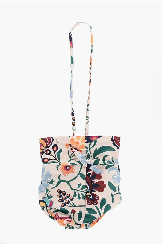 La Double J Patterned Bucket Bag with Ruffle Details