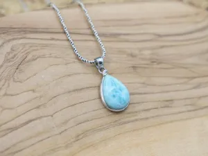 Larimar Teardrop Beach Pendant - Only One Piece Created