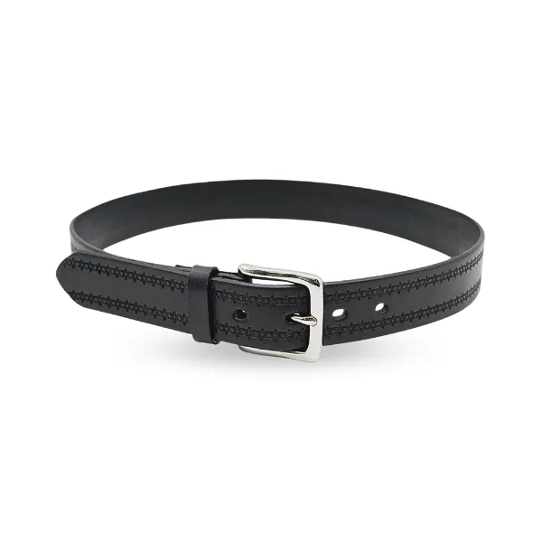 LUTHER - Men Women Unisex Black Leather Belt