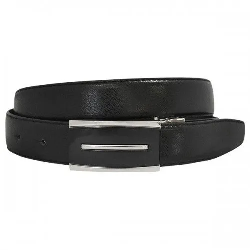 MALCOLM - Mens Black & Chocolate Reversible Genuine Leather Belt