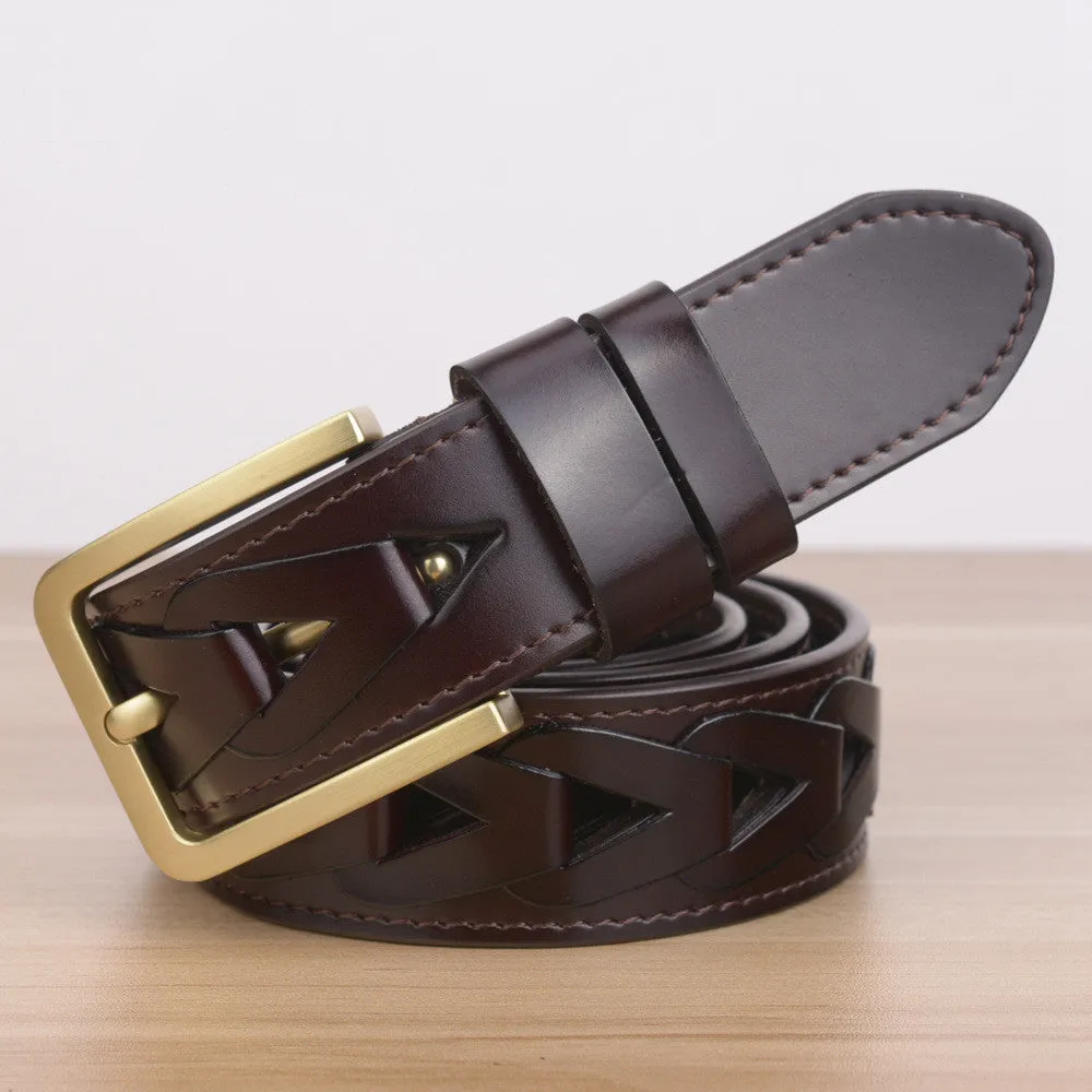 Men Chained Style Leather Belt