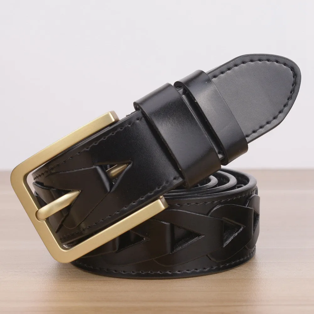 Men Chained Style Leather Belt