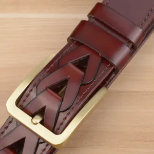 Men Chained Style Leather Belt