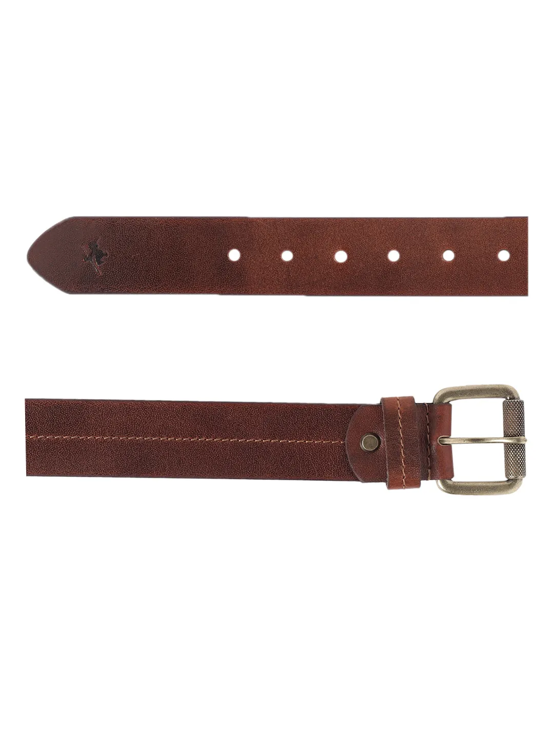 Men's Brown Casual Single Side Belt