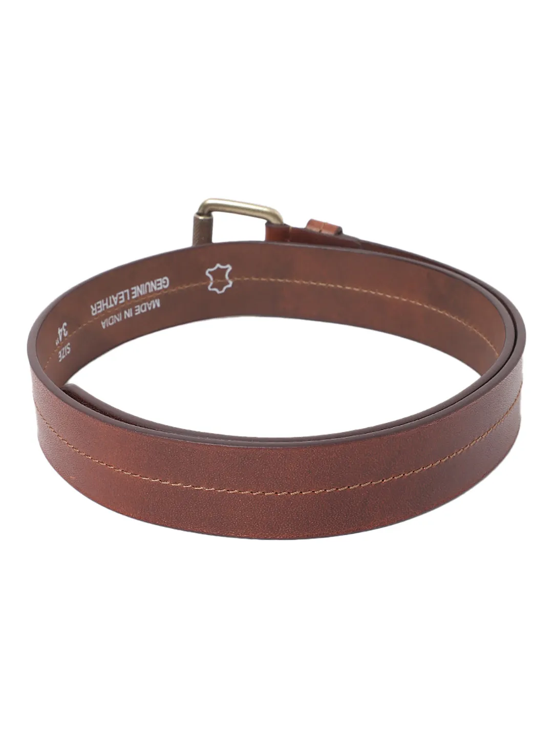 Men's Brown Casual Single Side Belt