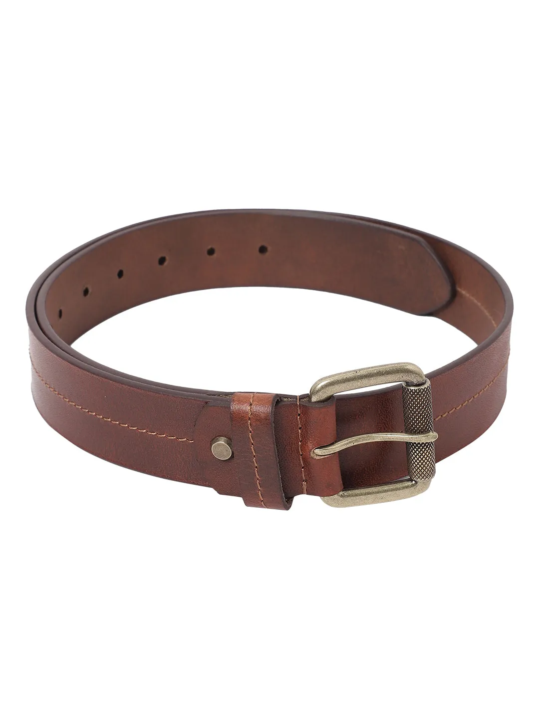 Men's Brown Casual Single Side Belt