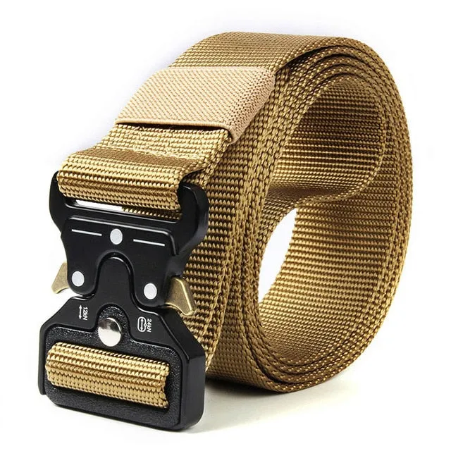 Men's Outdoor Army Military Style Tactical Nylon Belt