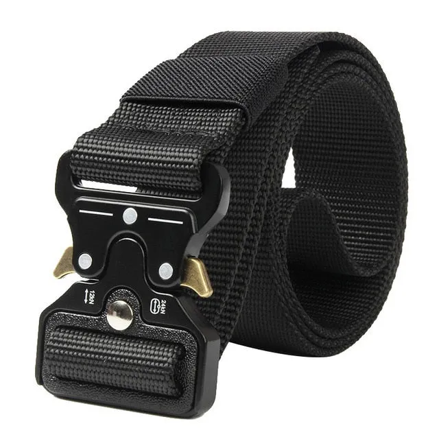 Men's Outdoor Army Military Style Tactical Nylon Belt