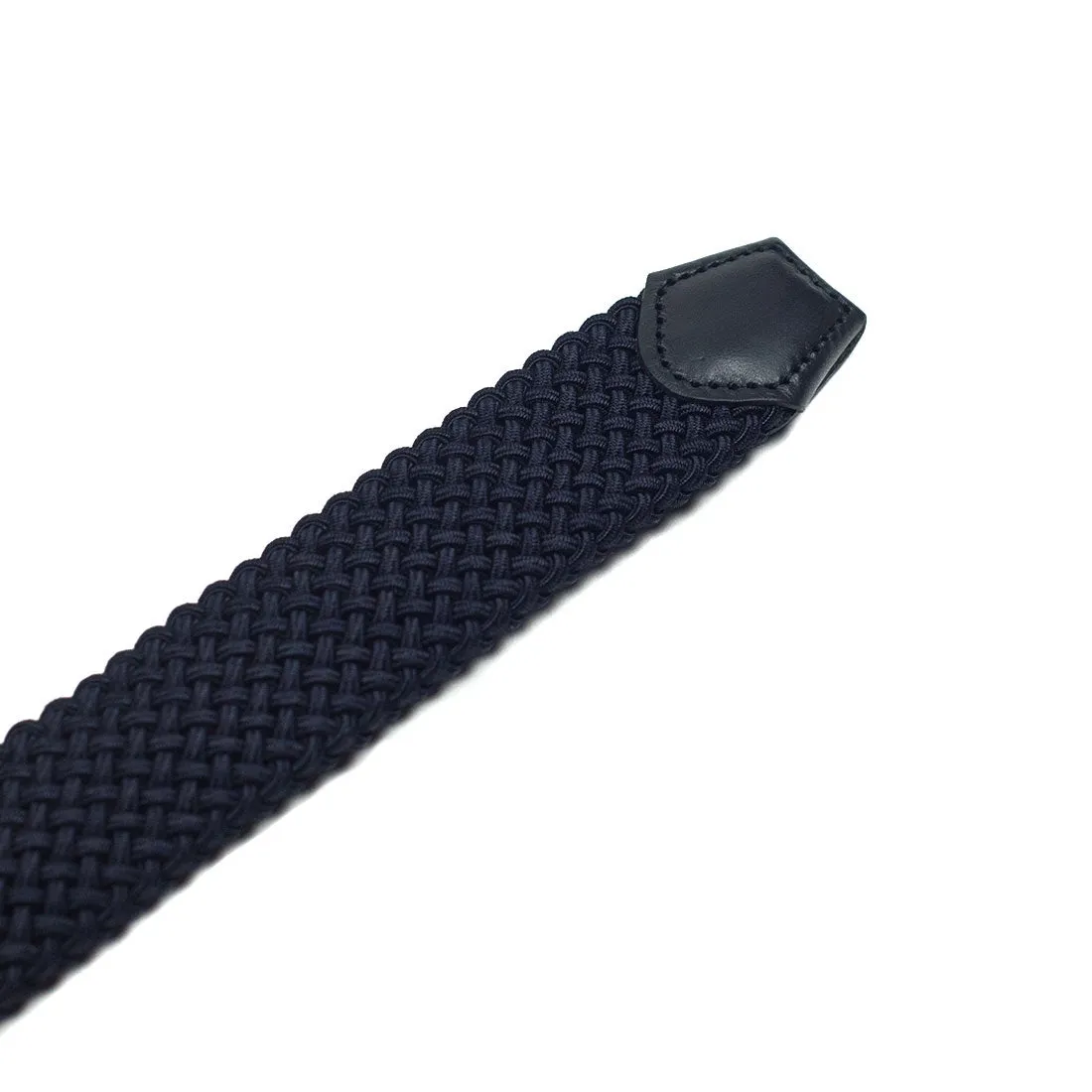 Navy Intreccio "tubo" tubular elastic woven belt