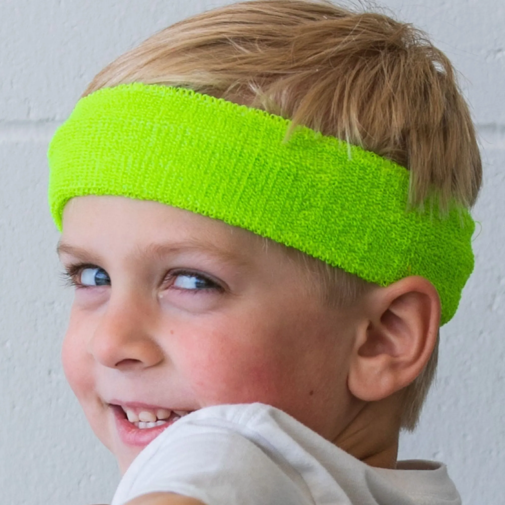 Neon Green Head Sweatbands - 3 Pack