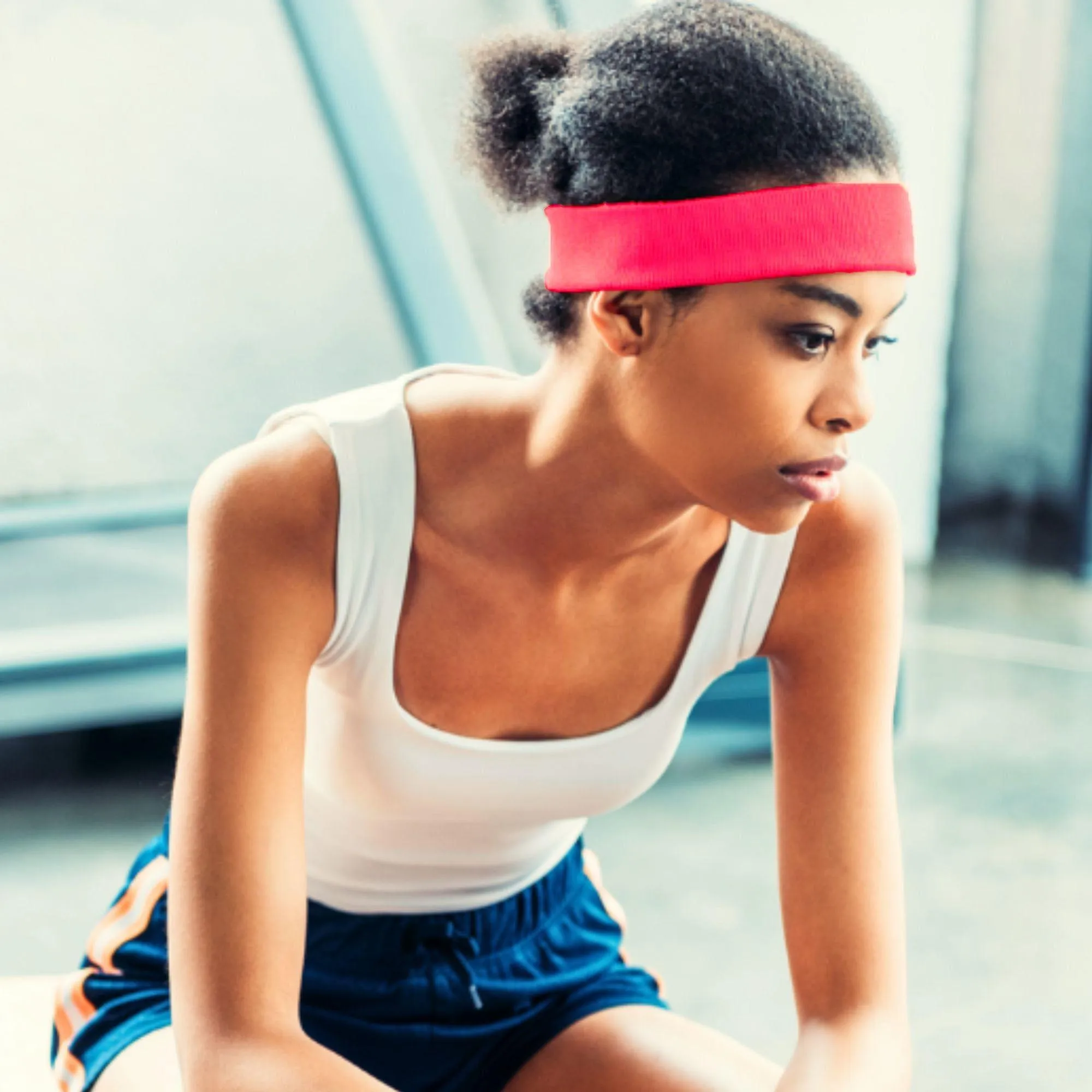 Neon Pink Head Sweatband