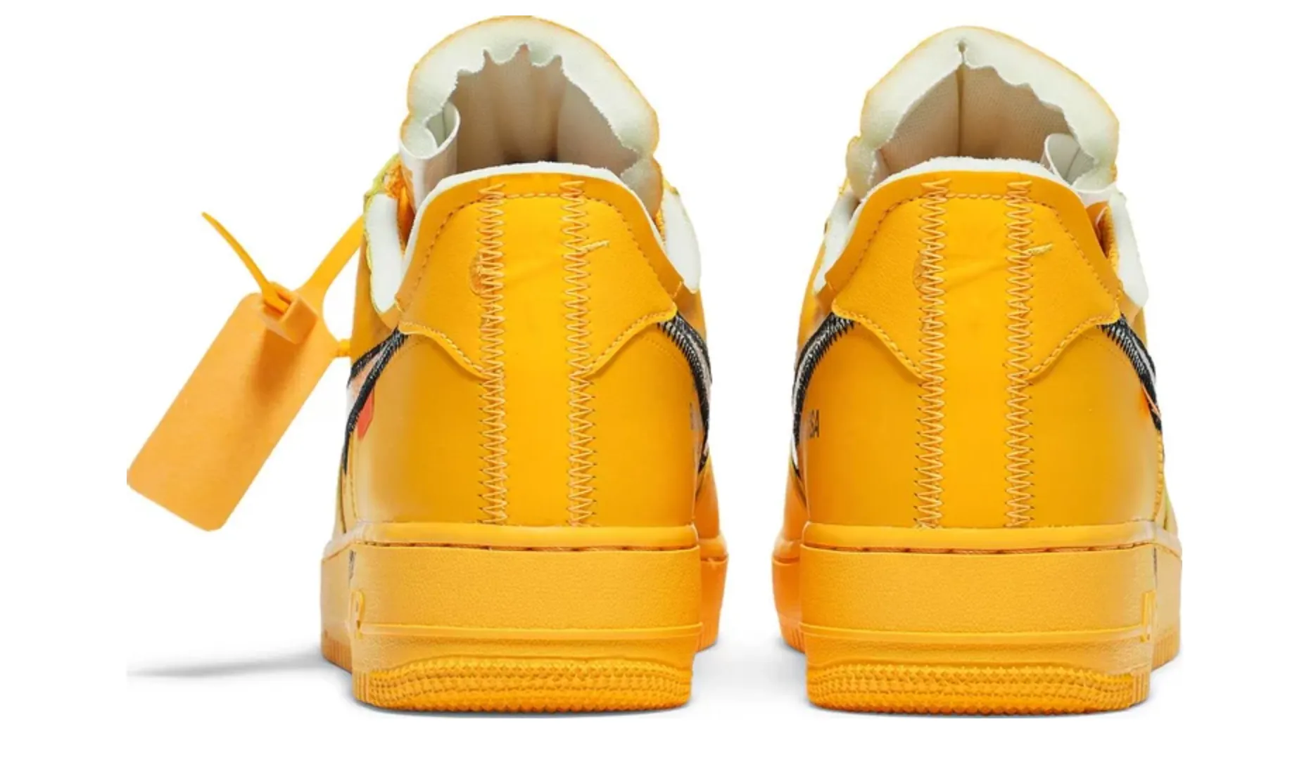 NIKE AIR FORCE 1 LOW OFF-WHITE UNIVERSITY GOLD METALLIC SILVER