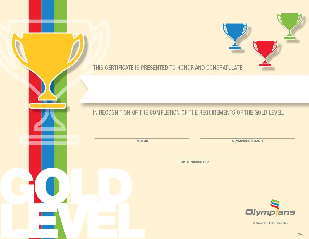 Olympians Certificates (Pkg 10)