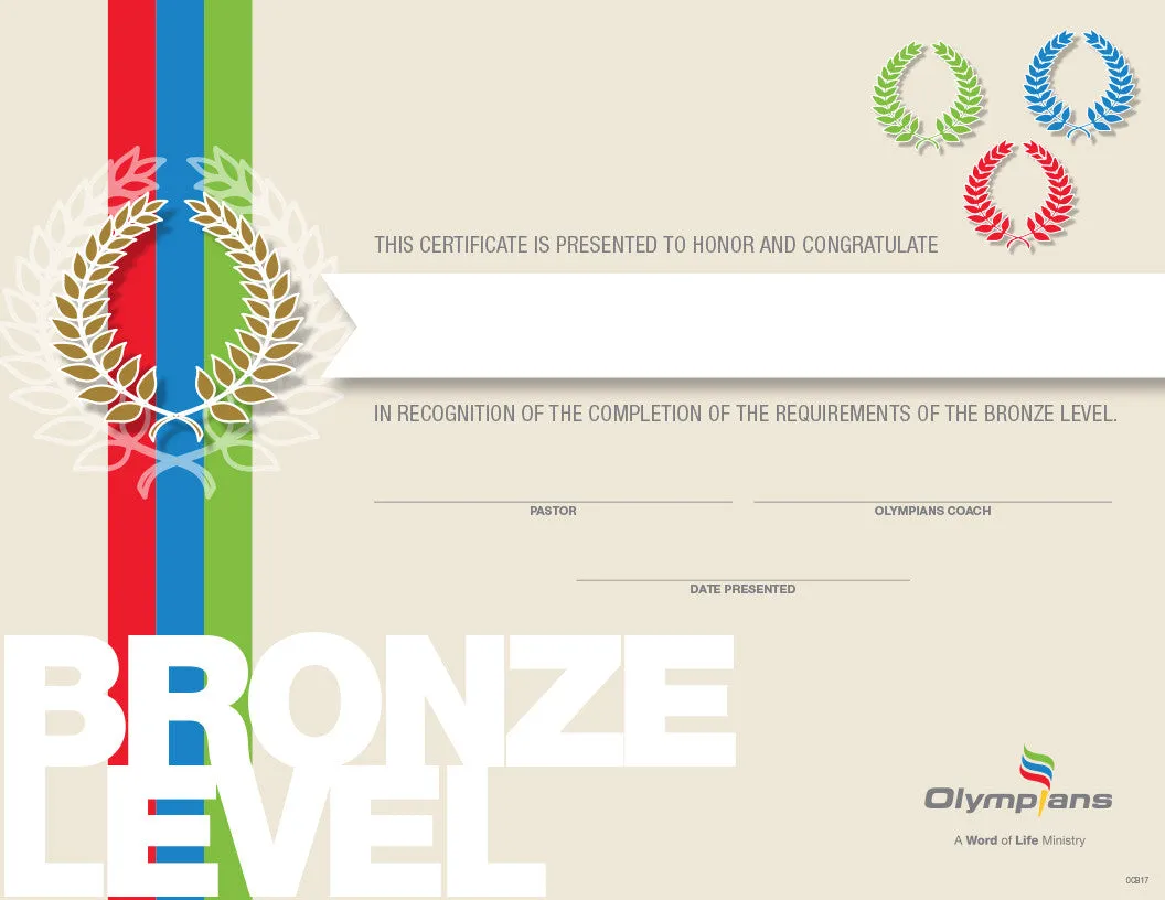 Olympians Certificates (Pkg 10)