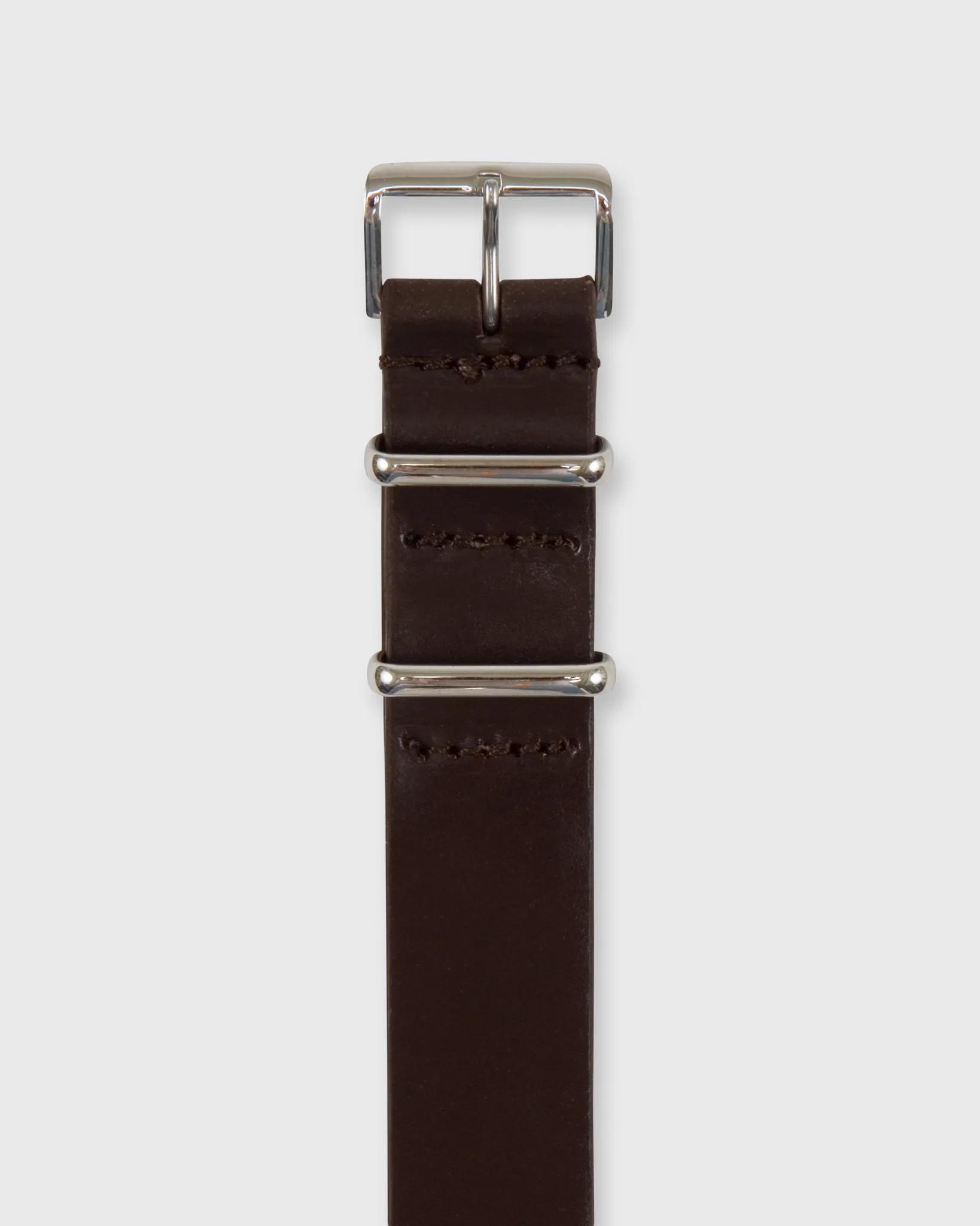 One-Piece Watch Strap in Chocolate Leather