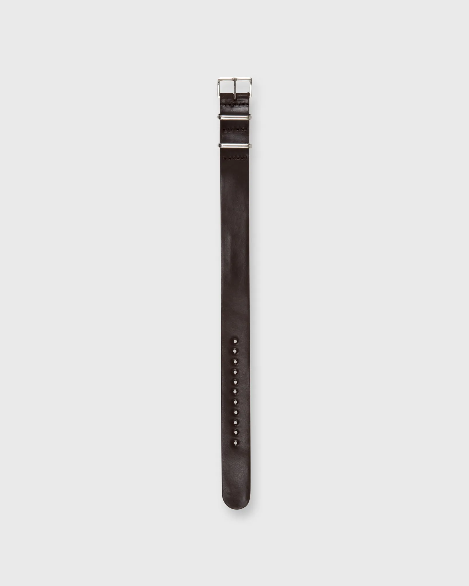 One-Piece Watch Strap in Chocolate Leather