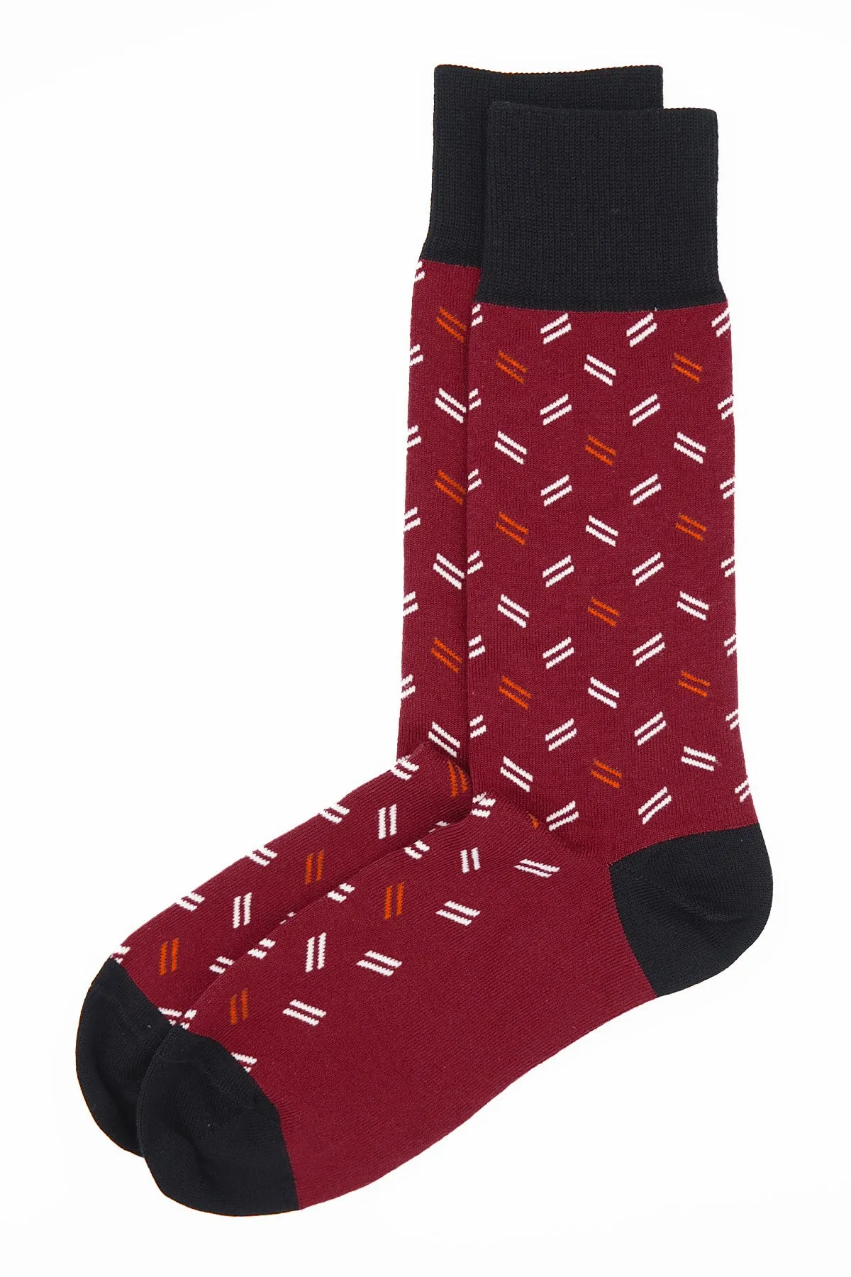 Parallel Men's Socks - Burgundy