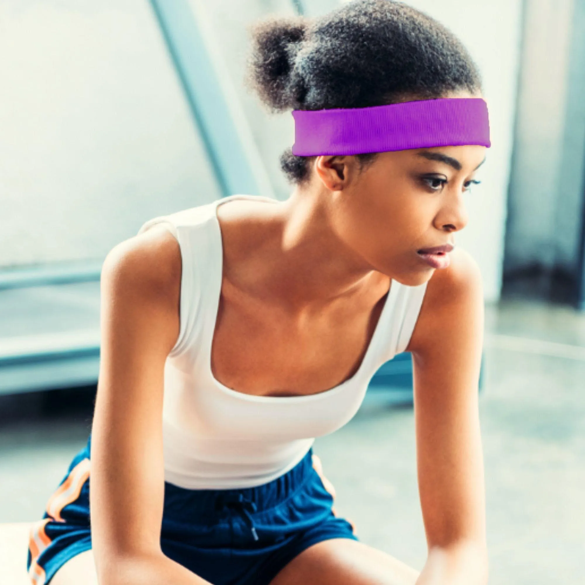 Purple Head Sweatband