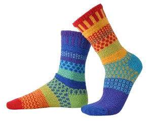 Rainbow Recycled Cotton Crew Socks