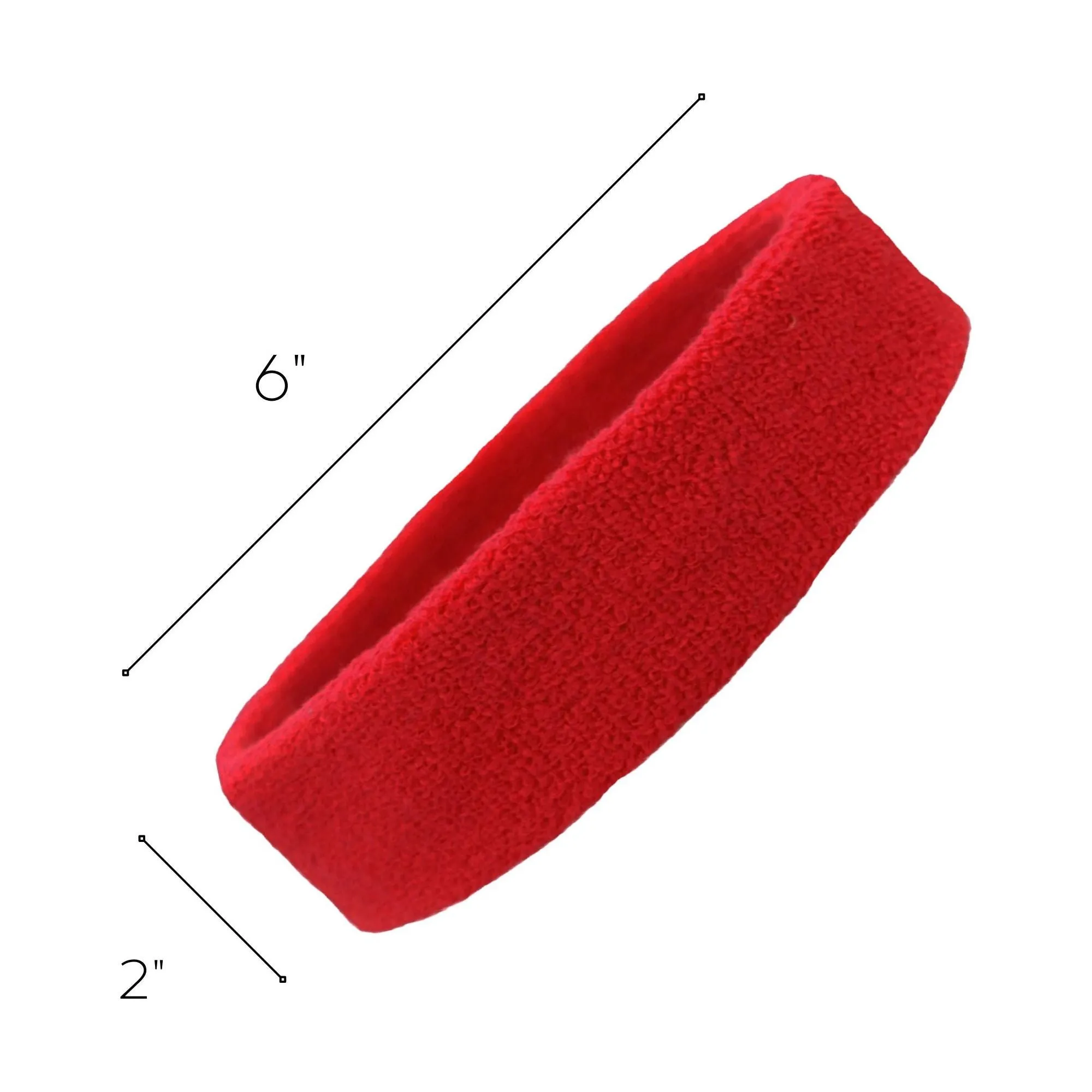 Red Head Sweatbands - 12 Pack