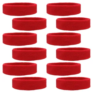 Red Head Sweatbands - 12 Pack