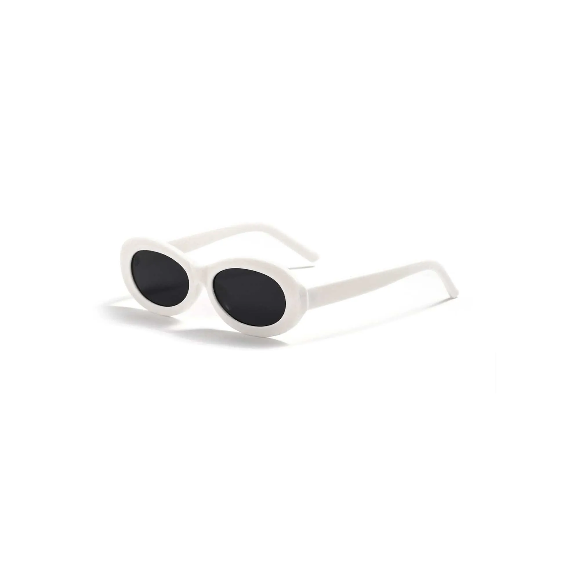 Retro Oval Chunky Frame Sunglasses