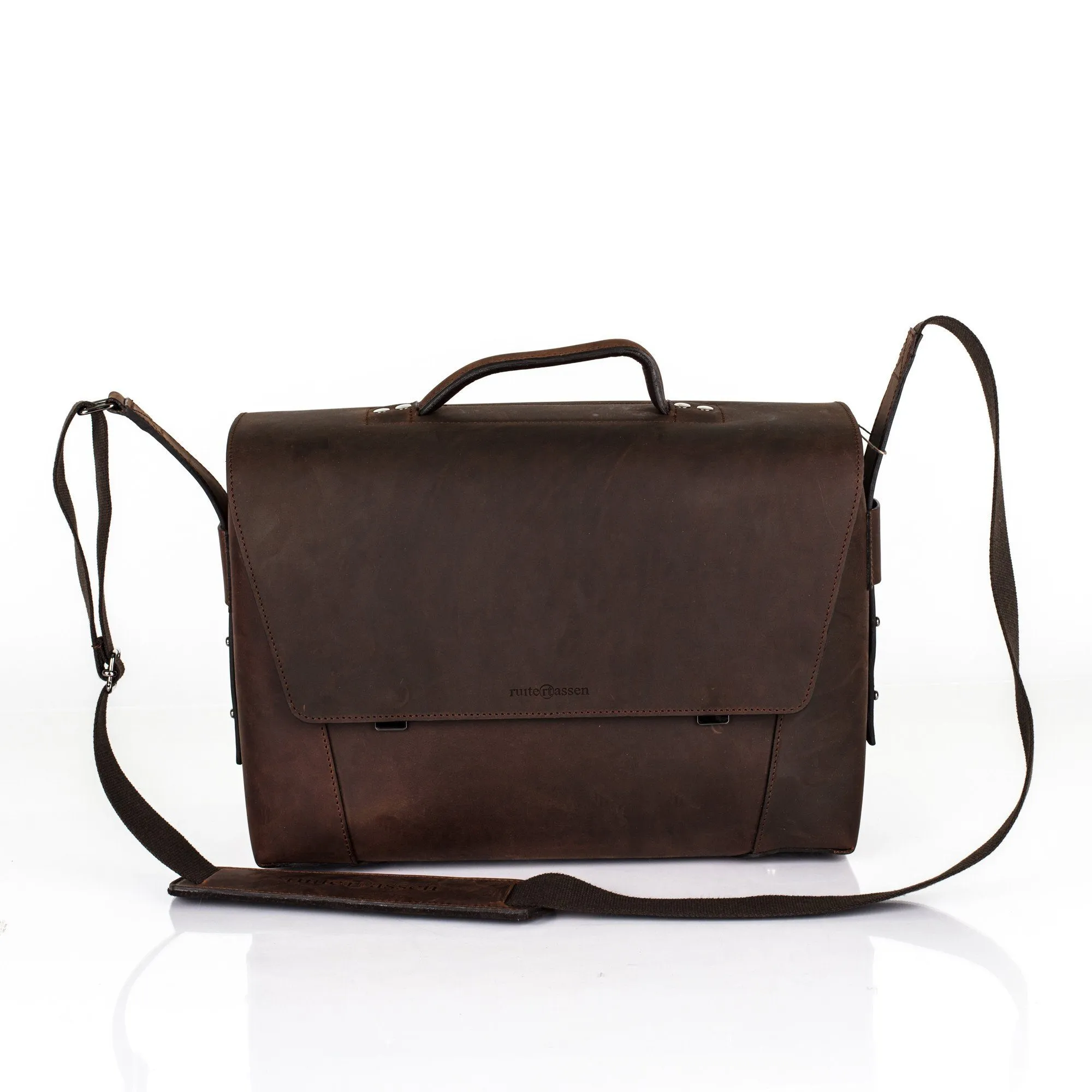 Ruitertassen Classic 2178 Leather Messenger Bag, Ranger Brown