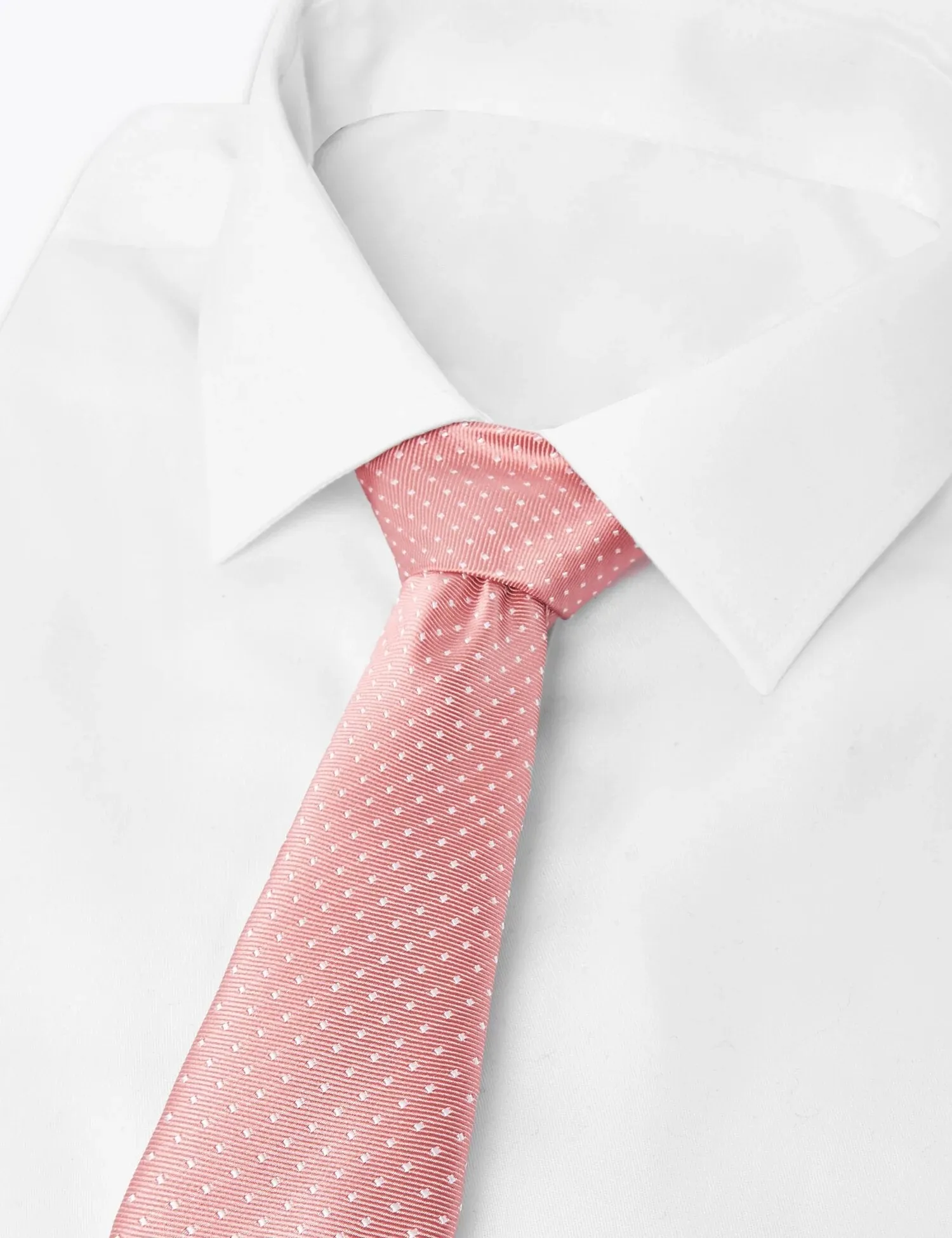 Skinny Woven Polka Dot Tie