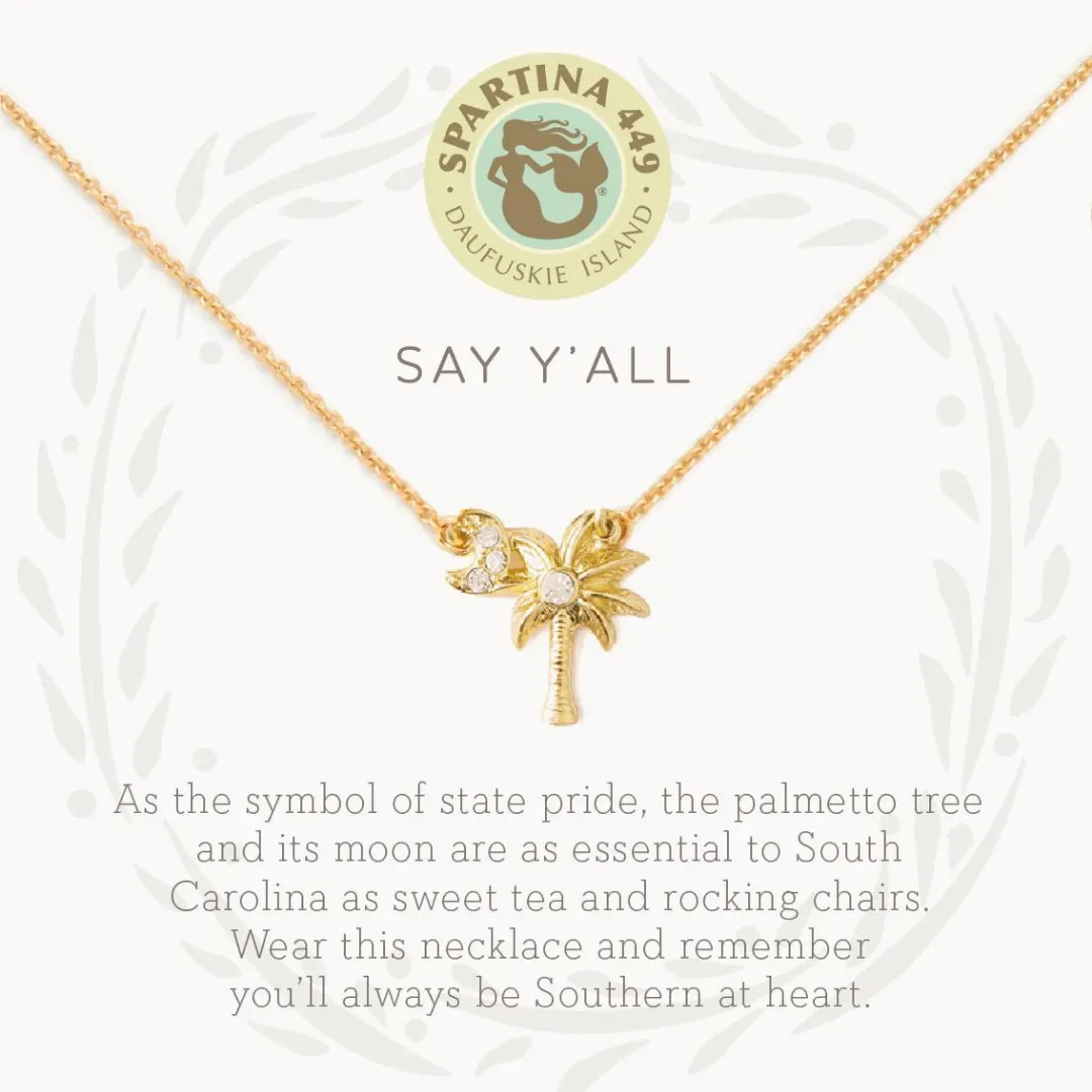 Spartina Sea La Vie Palmetto Tree Necklace