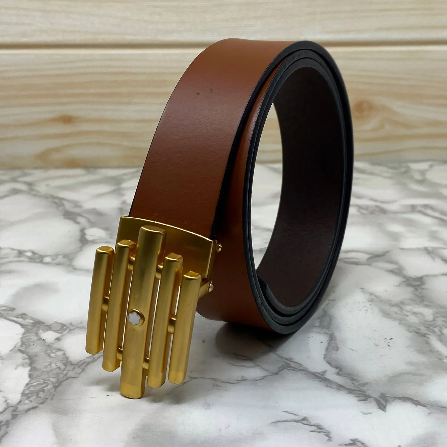 Stylish Formal Leather Strap Belt For Men-JonasParamount