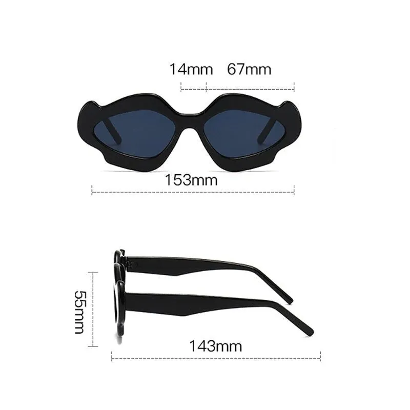 TEEK - Curved Thick Border Sunglasses