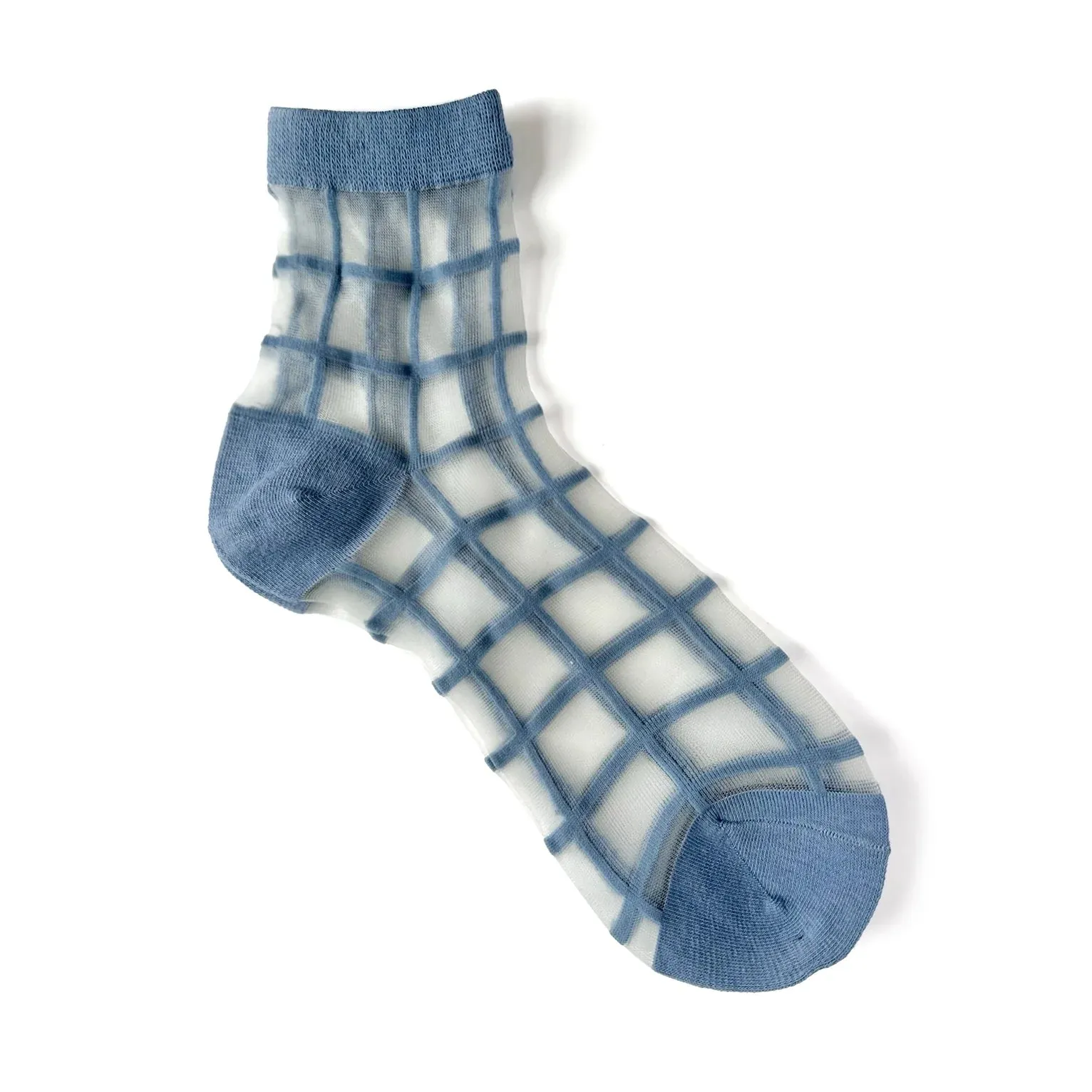 The Naomi Sheer Windowpane Socks - Various Colours