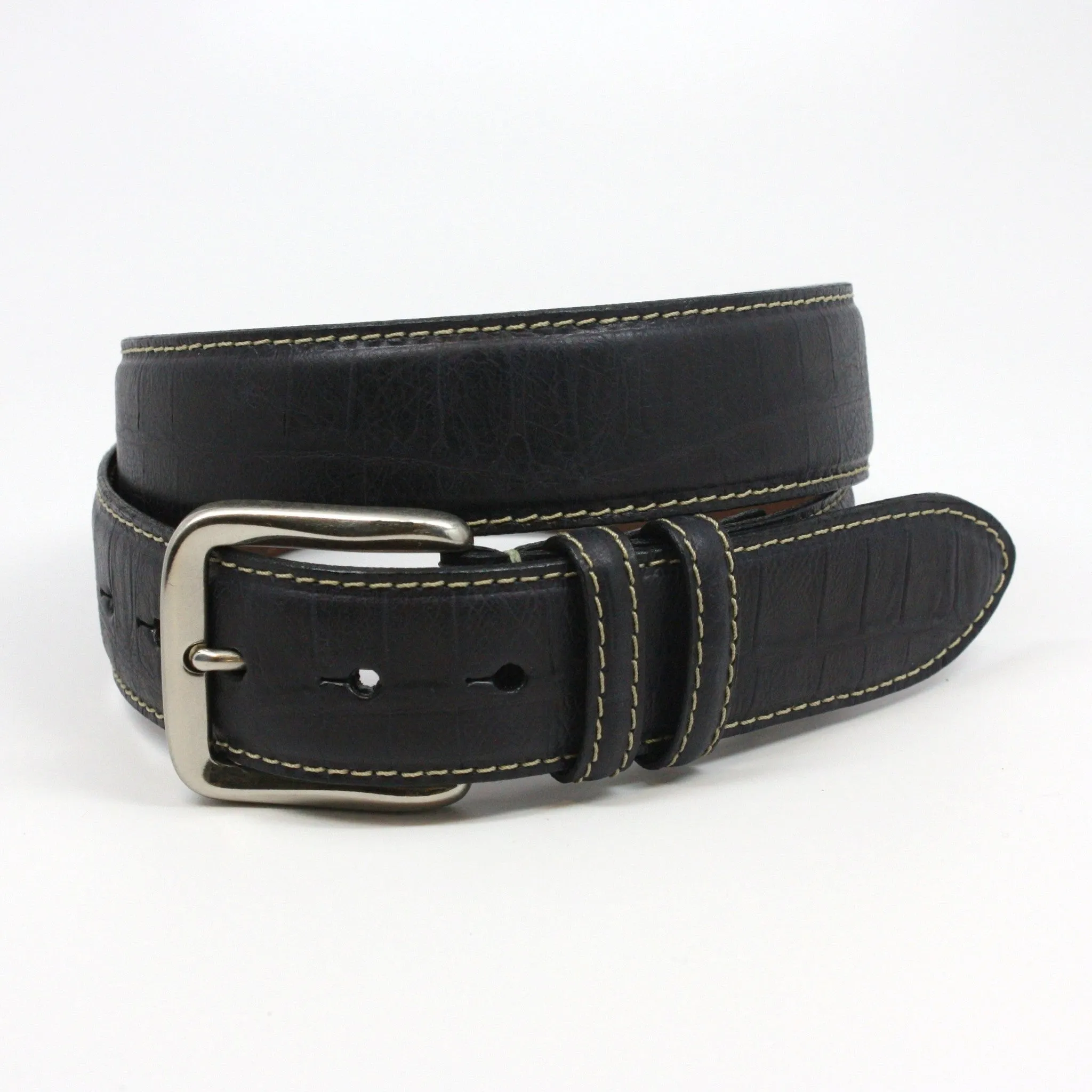 Torino Italian Alligator Embossed Calfskin Belt