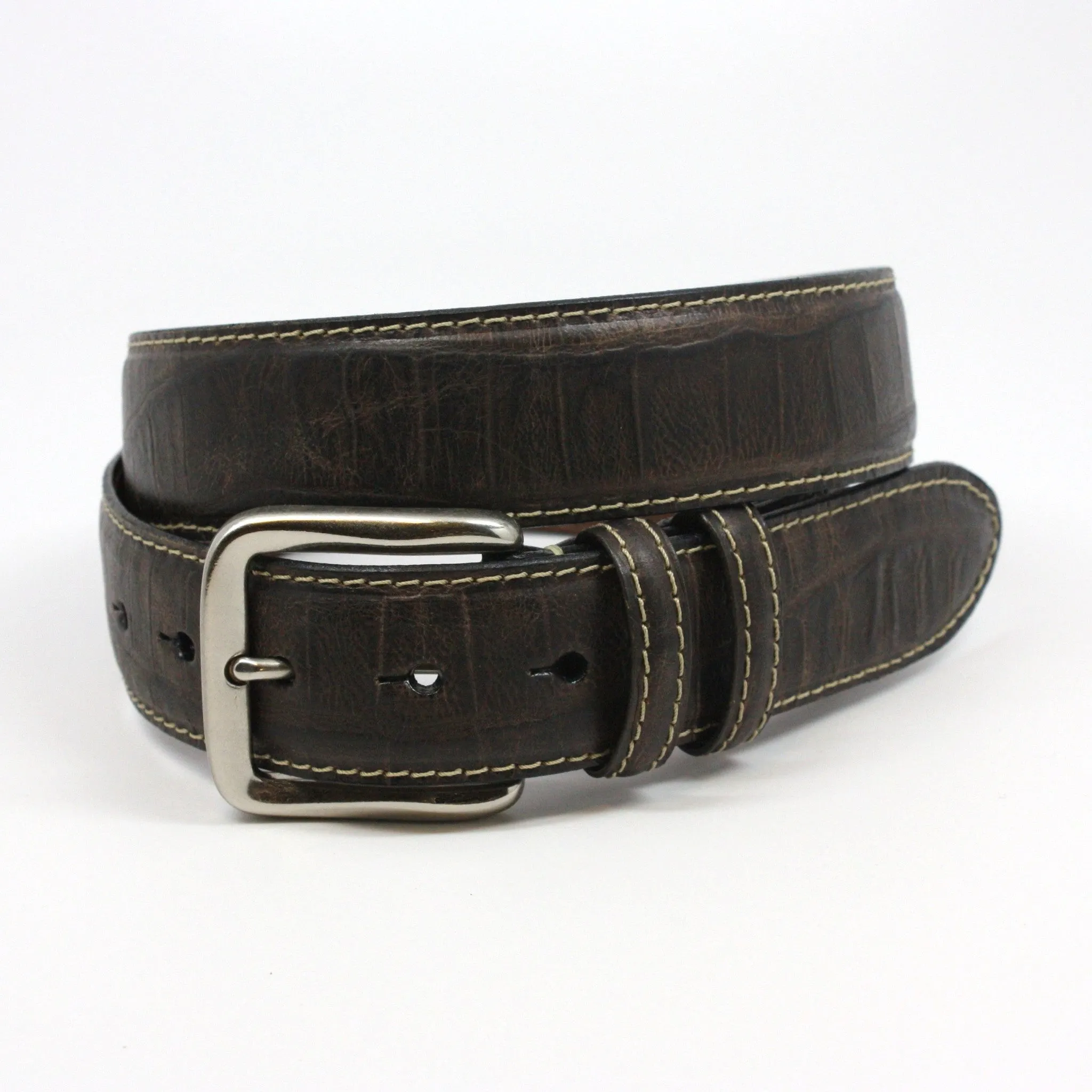 Torino Italian Alligator Embossed Calfskin Belt