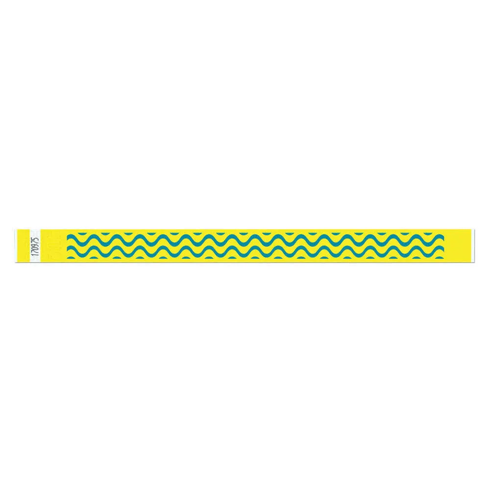 Tytan-Band® Expressions Tyvek Wristbands 3/4" Wave Design NTX106 (500/Pack)