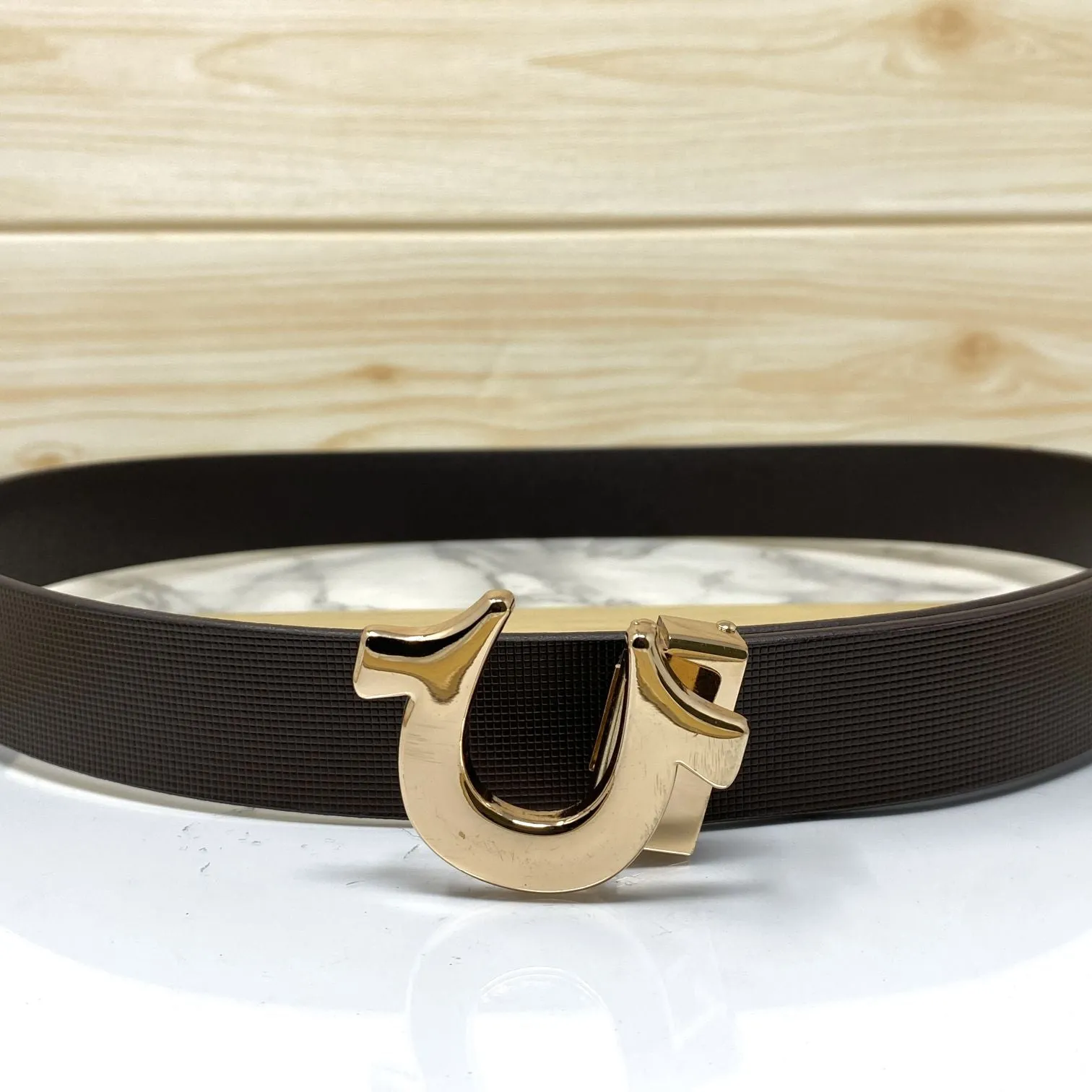 U-Pattern Formal and Casual Leather Strap belt-JonasParamount