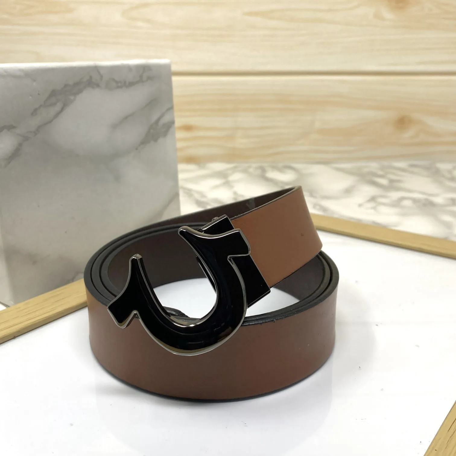 U-Pattern Formal and Casual Leather Strap belt-JonasParamount