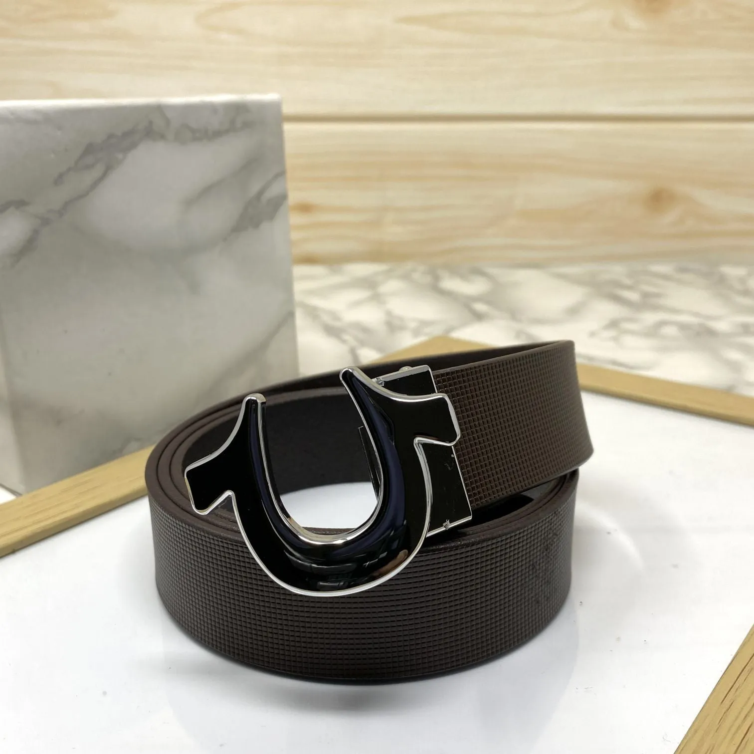 U-Pattern Formal and Casual Leather Strap belt-JonasParamount