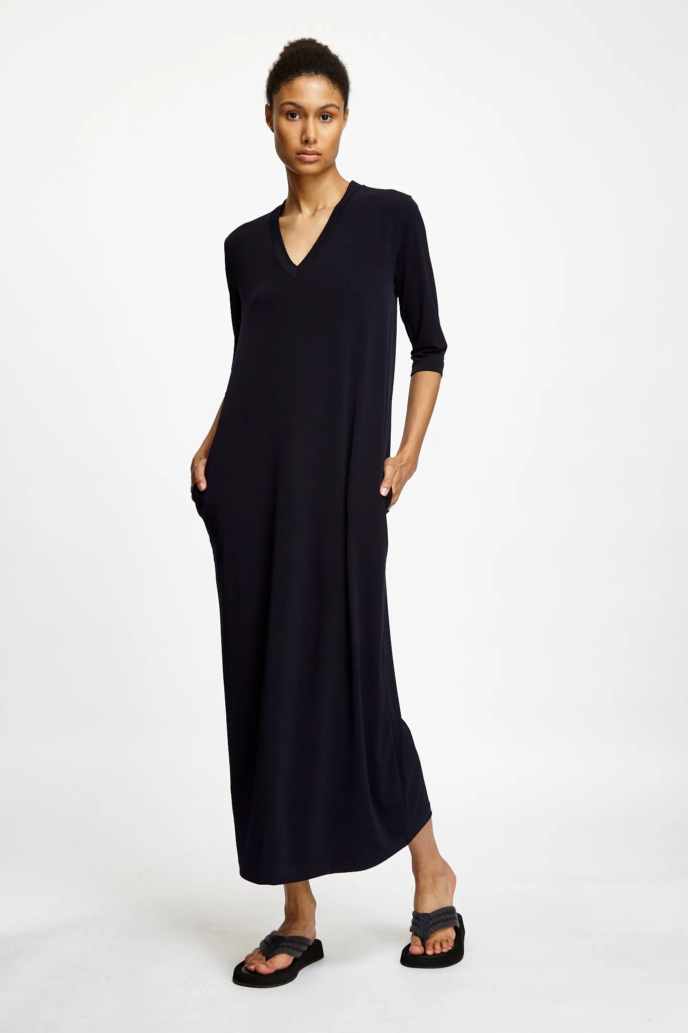 V-Neck Dress Navy